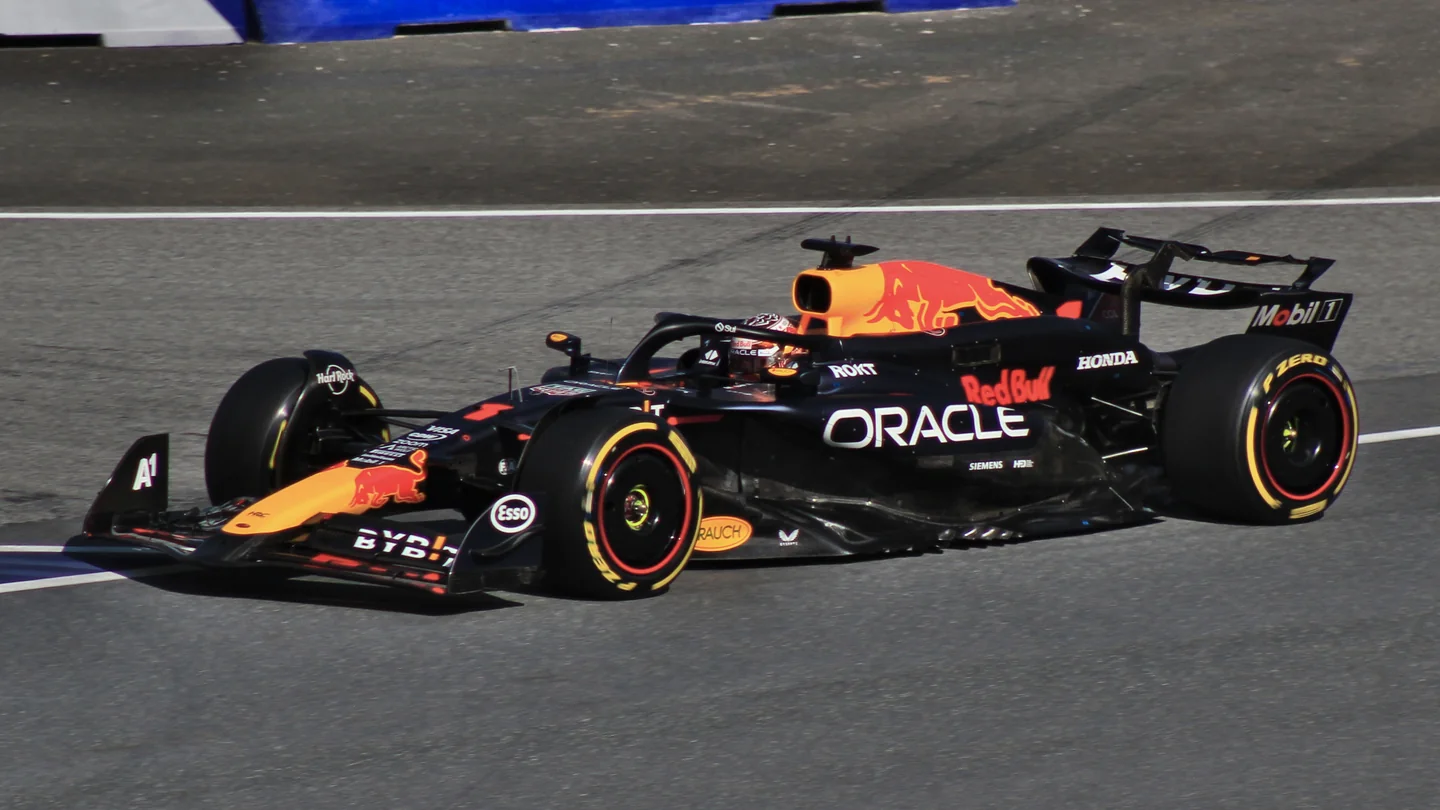 Max Verstappen’s number 1 Red Bull Formula One car on track in Austria
